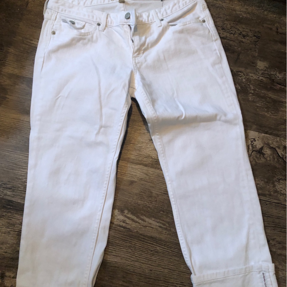 White jean capri banana republic